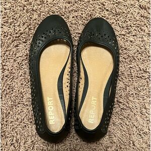 Women’s Report black flats